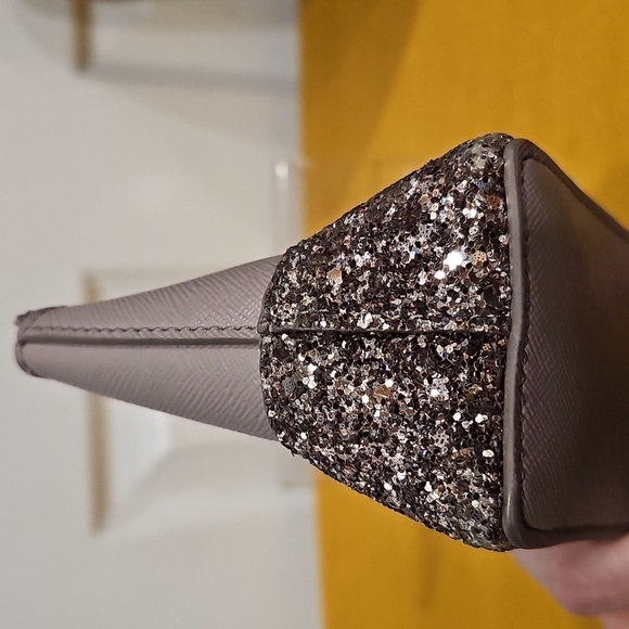 Kate Spade Little Shiloh All That Glitters Cosmetic Make-up Bag - Taupe … - Picture 4 of 12